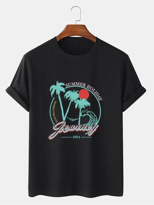 Holiday Palm Trees Print T-Shirt sold by Hoooyi