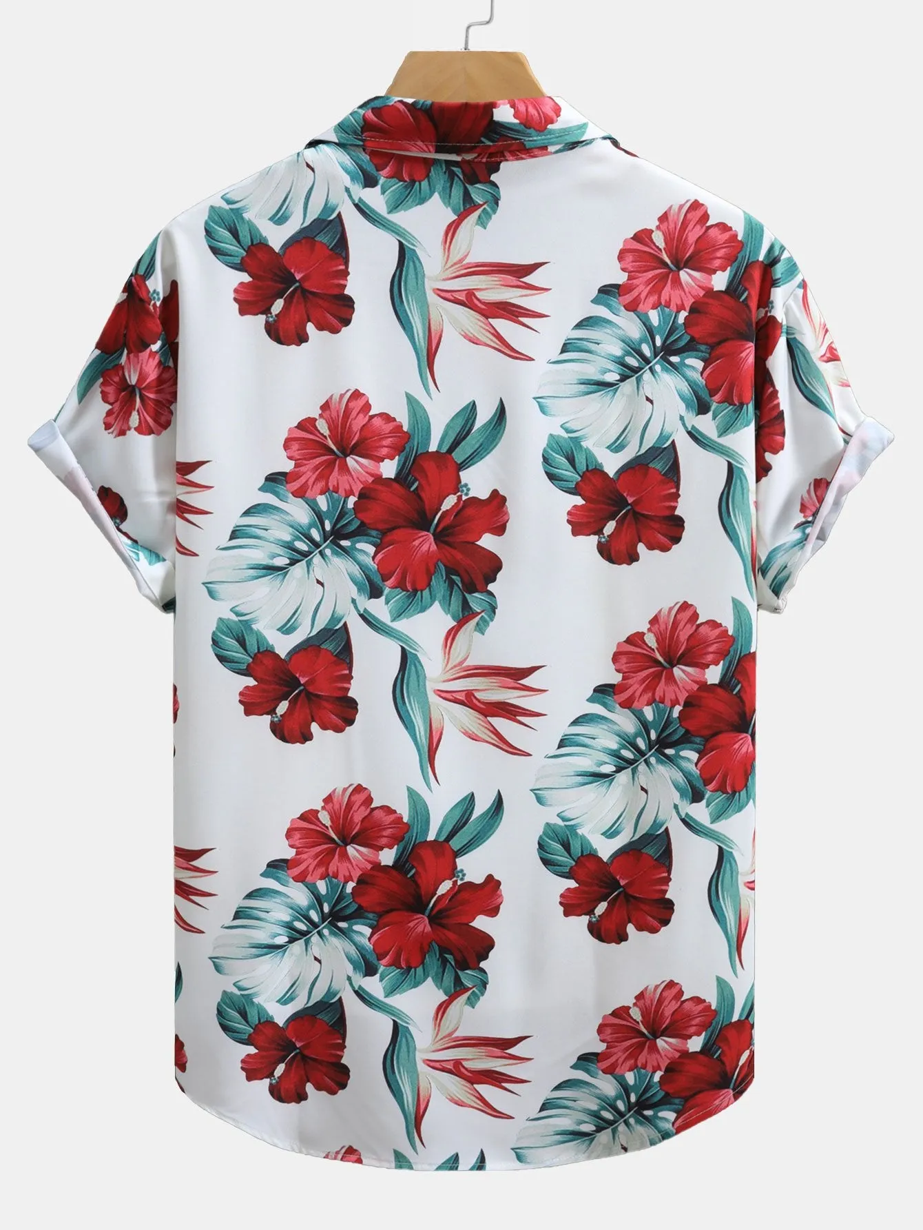 Tropical Floral Print Button Up Shirt & Swim Shorts sold by Hoooyi product image thumbnail 3