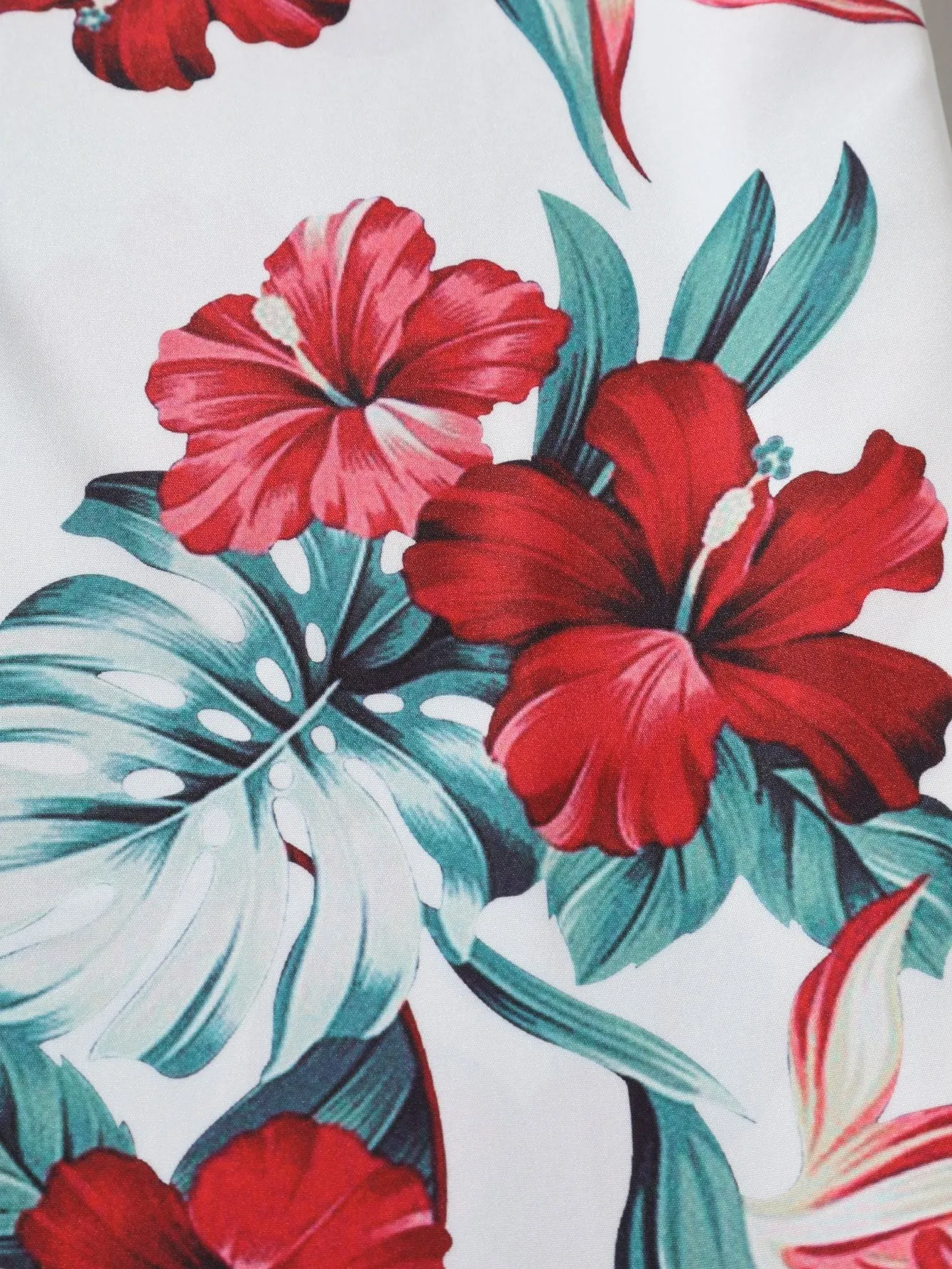 Tropical Floral Print Button Up Shirt & Swim Shorts sold by Hoooyi product image thumbnail 5