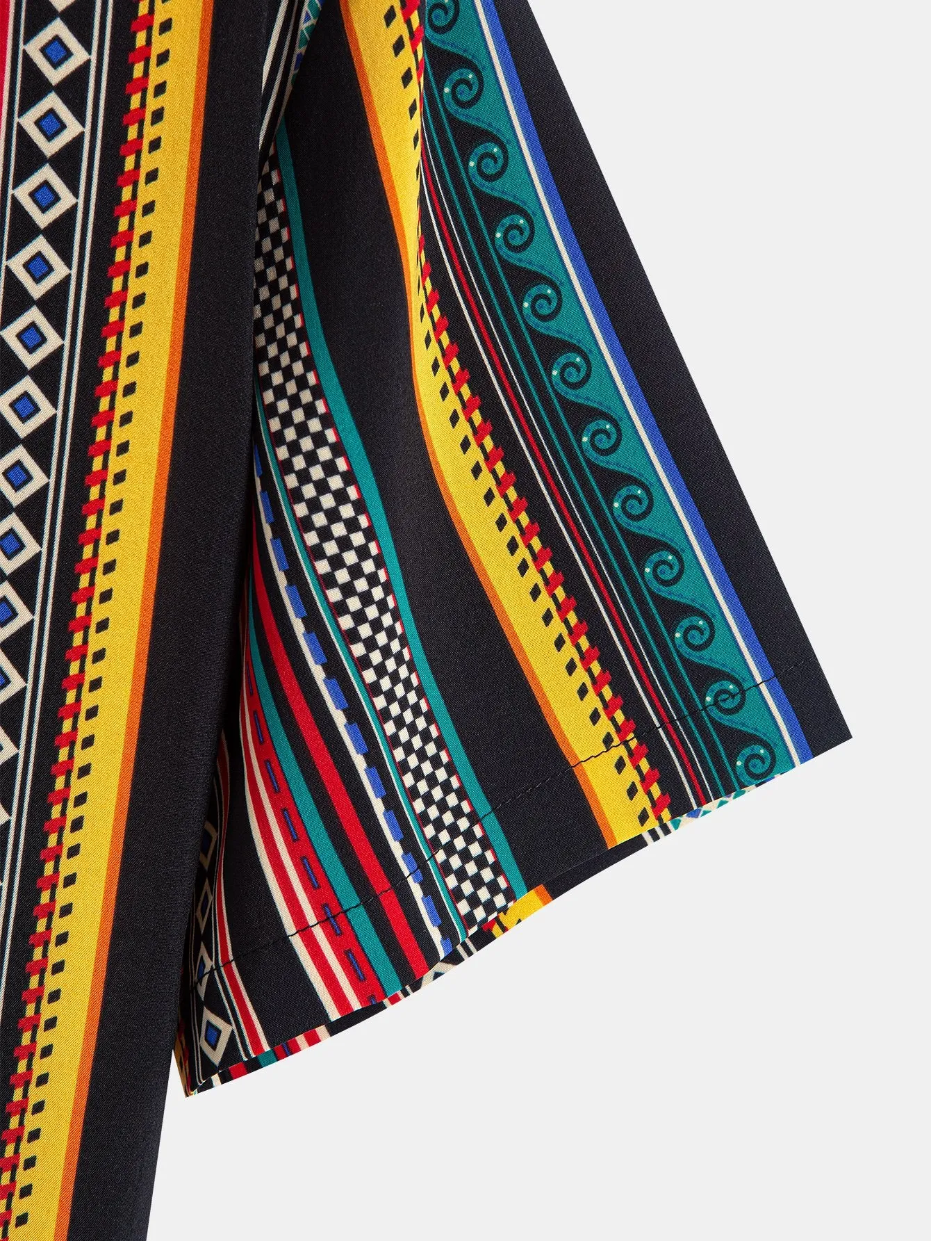 Ethnic Geometric Print Button Up Shirt sold by Hoooyi product image thumbnail 4