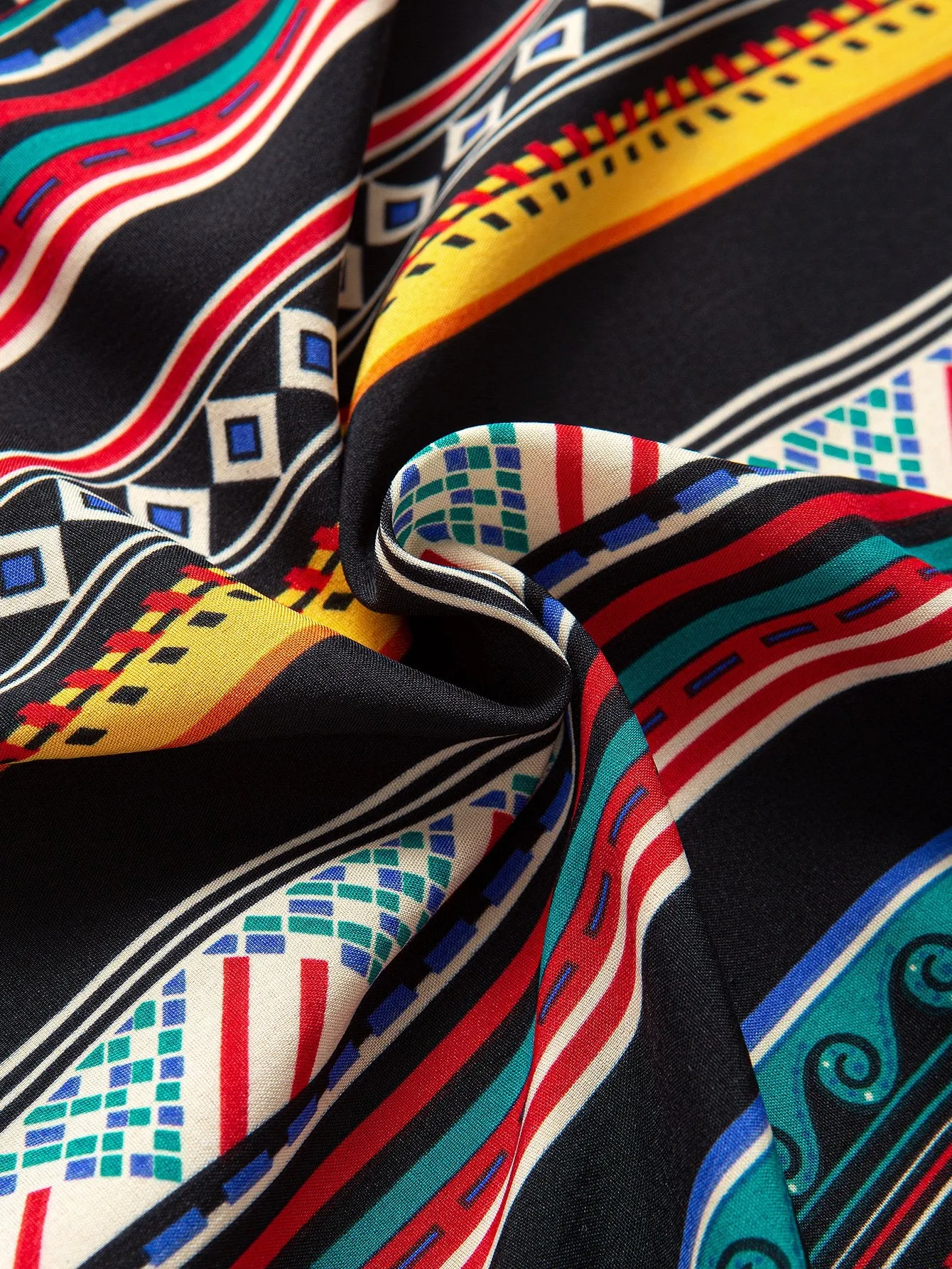 Ethnic Geometric Print Button Up Shirt sold by Hoooyi product image thumbnail 5