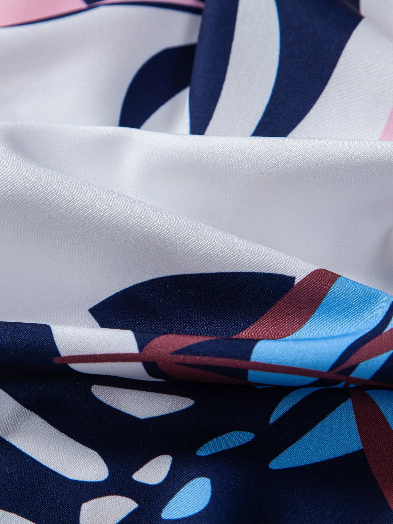 Leaf Color Block Print Button Up Shirt sold by Hoooyi product image thumbnail 5