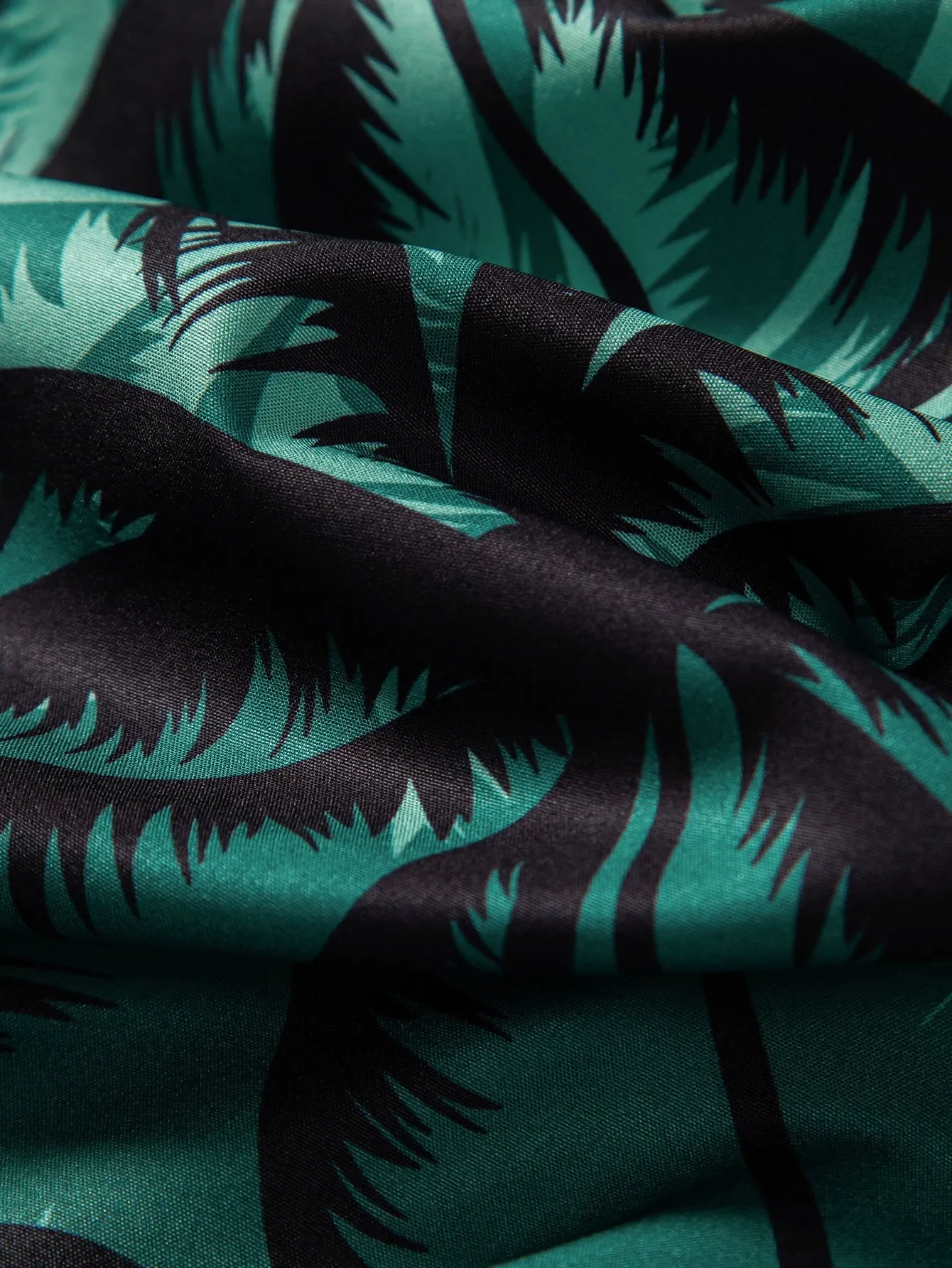 Palm Tree Print Button Up Shirt sold by Hoooyi product image thumbnail 5