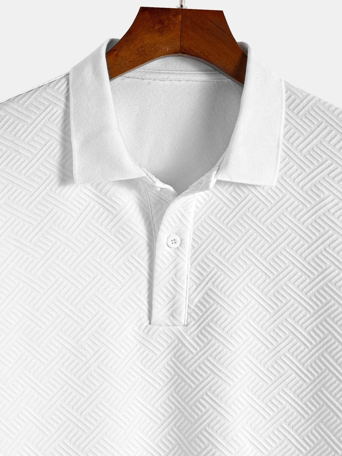 Striped Jacquard Polo sold by Hoooyi product image thumbnail 5