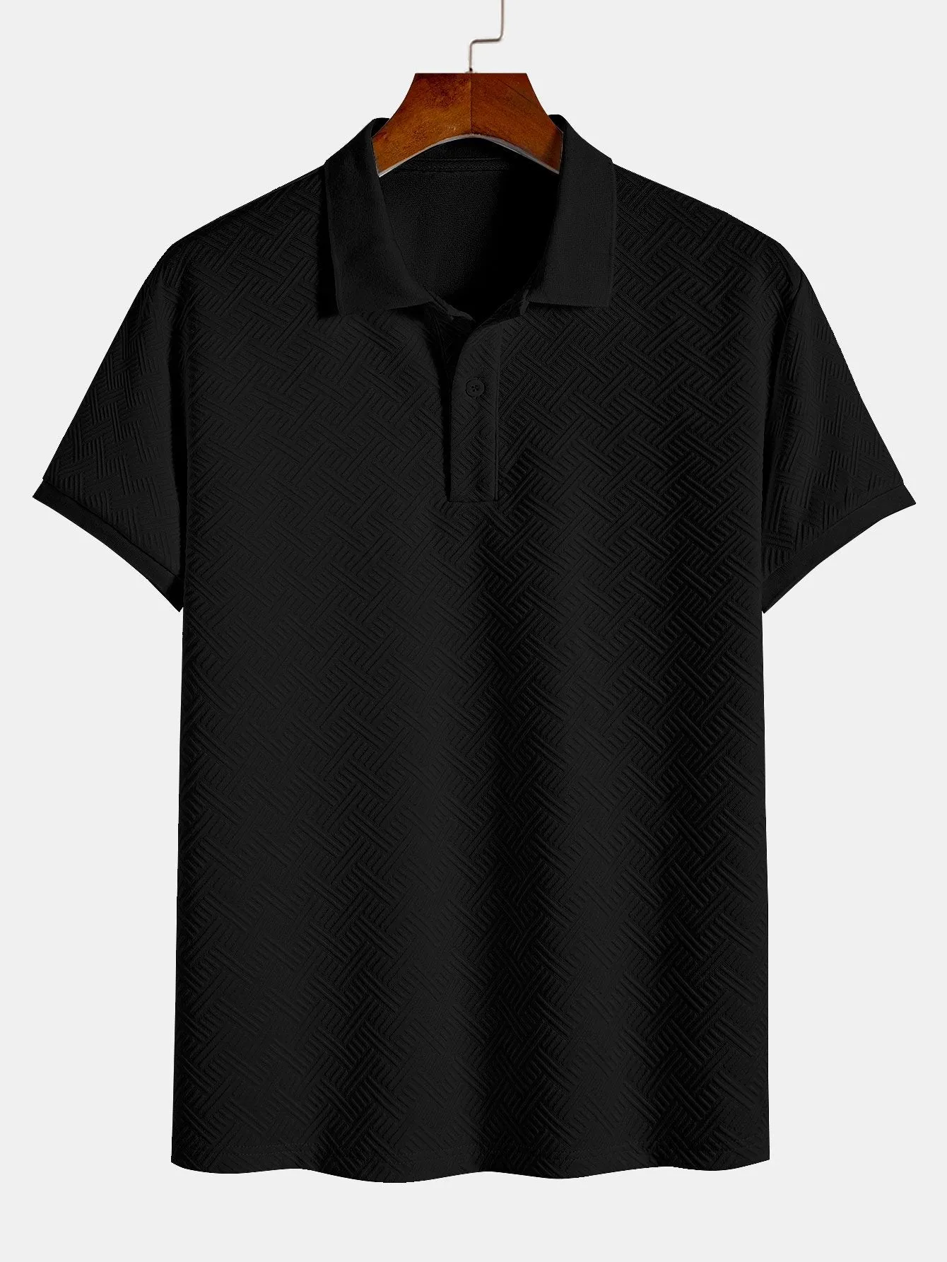 Striped Jacquard Polo sold by Hoooyi product image thumbnail 3