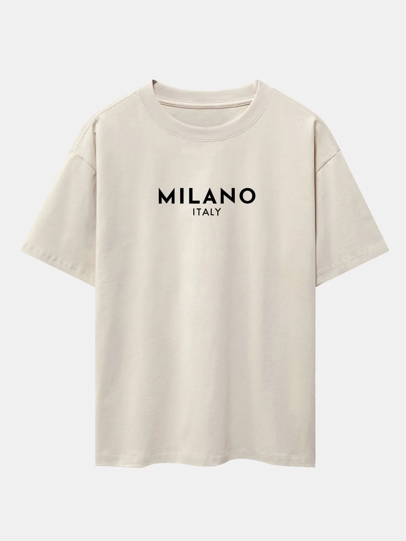 Milano Italy Print Drop Shoulder Oversize T-Shirt sold by Hoooyi product image thumbnail 3