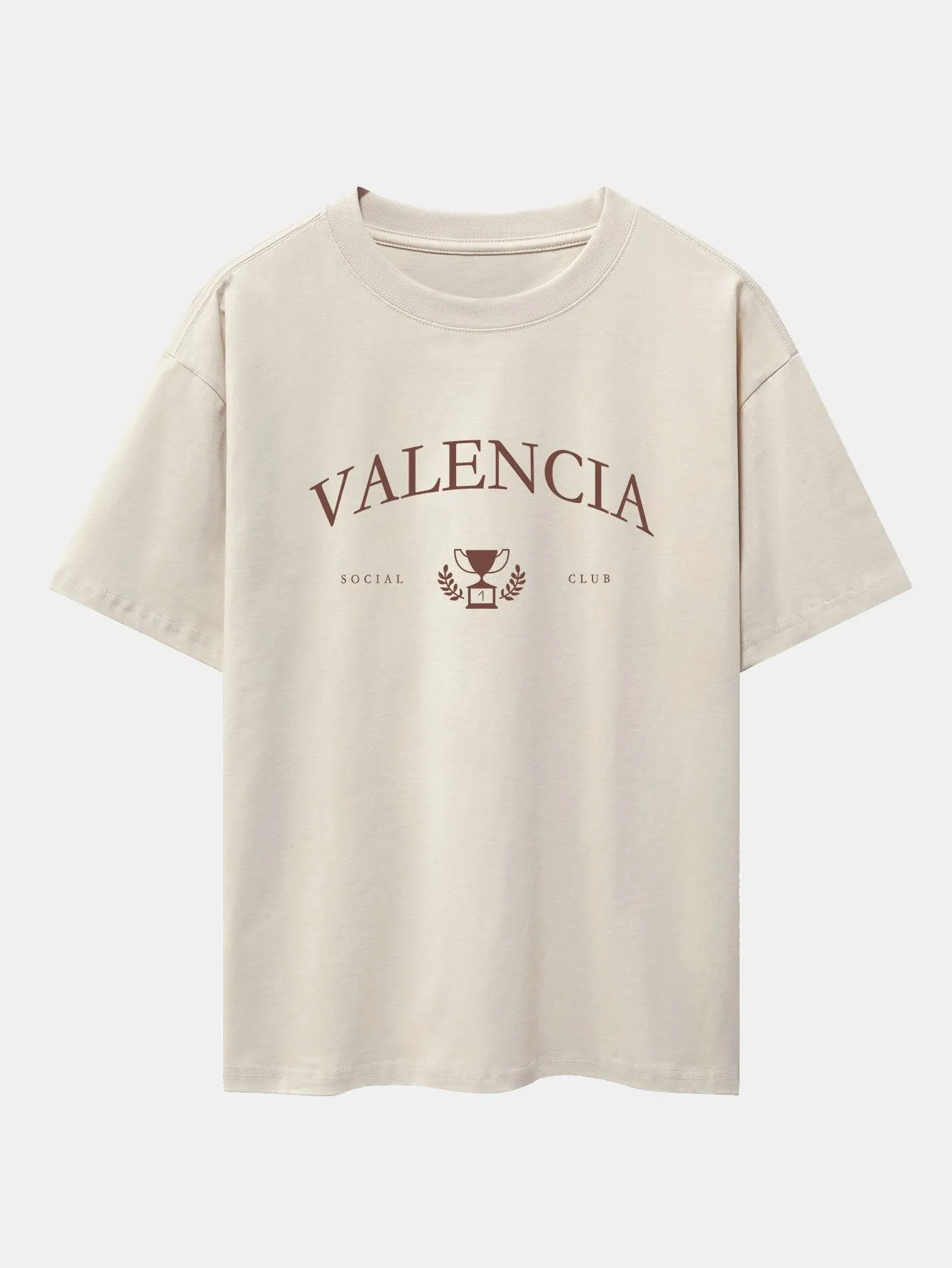 Valencia Print Drop Shoulder Oversize T-Shirt sold by Hoooyi