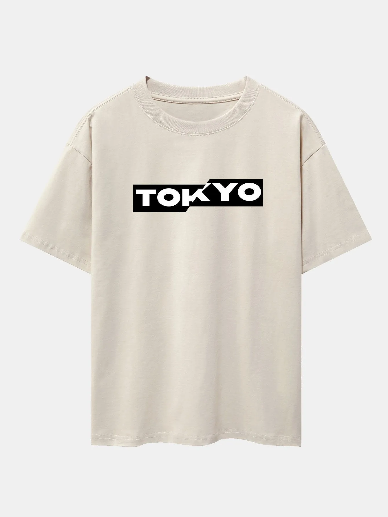 Tokyo Print Drop Shoulder Oversize T-Shirt sold by Hoooyi product image thumbnail 3