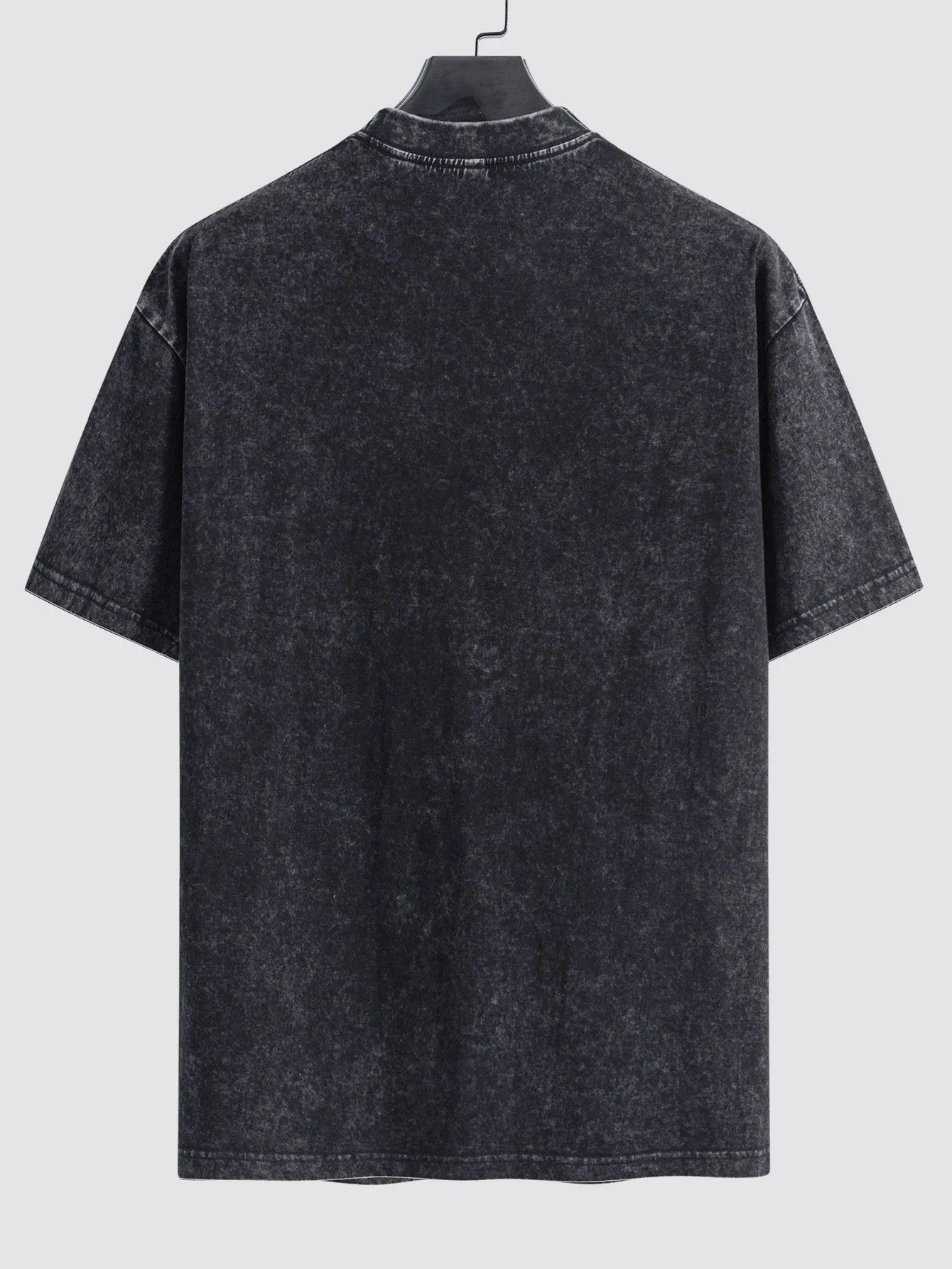 Slogan Print Washed Distressed Drop Shoulder T-Shirt sold by Hoooyi product image thumbnail 2