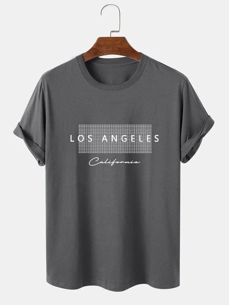 Los Angeles Checkered Print T-Shirt sold by Hoooyi product image thumbnail 5