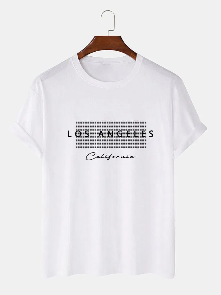 Los Angeles Checkered Print T-Shirt sold by Hoooyi product image thumbnail 2