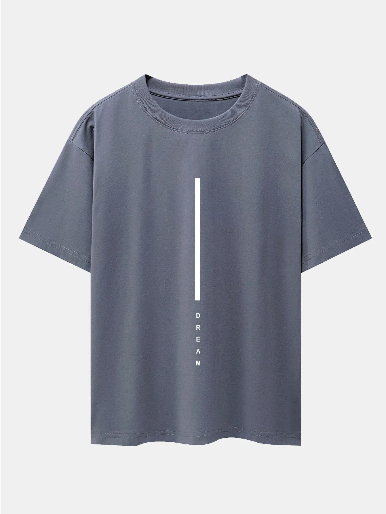Dream Stripe Print Drop Shoulder Oversize T-Shirt sold by Hoooyi product image thumbnail 5