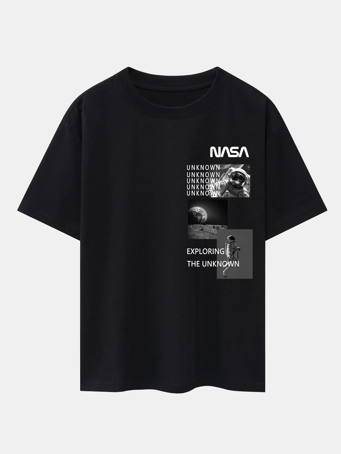 NASA Moon Landing Print Drop Shoulder Oversize T-Shirt sold by Hoooyi product image thumbnail 3