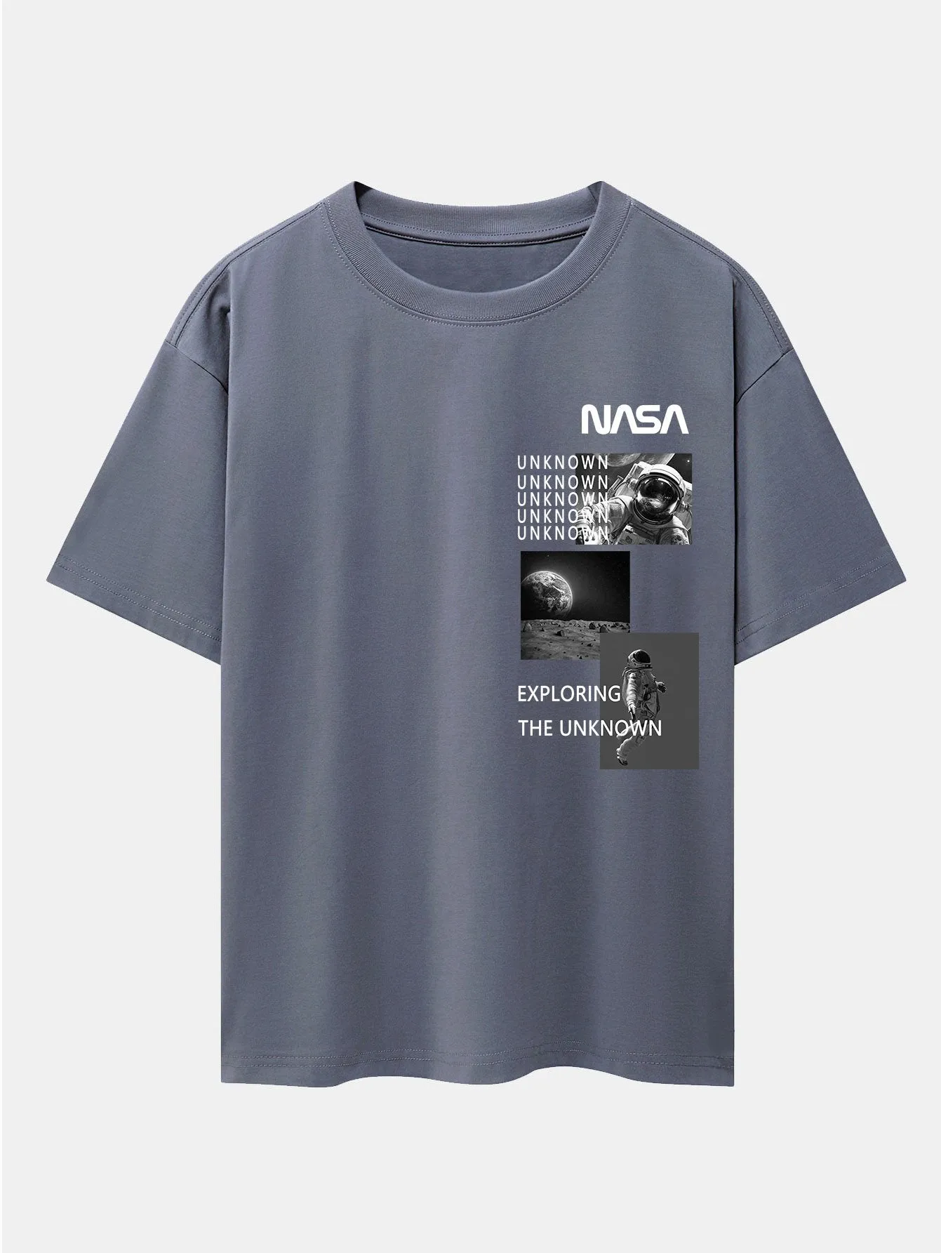 NASA Moon Landing Print Drop Shoulder Oversize T-Shirt sold by Hoooyi product image thumbnail 5