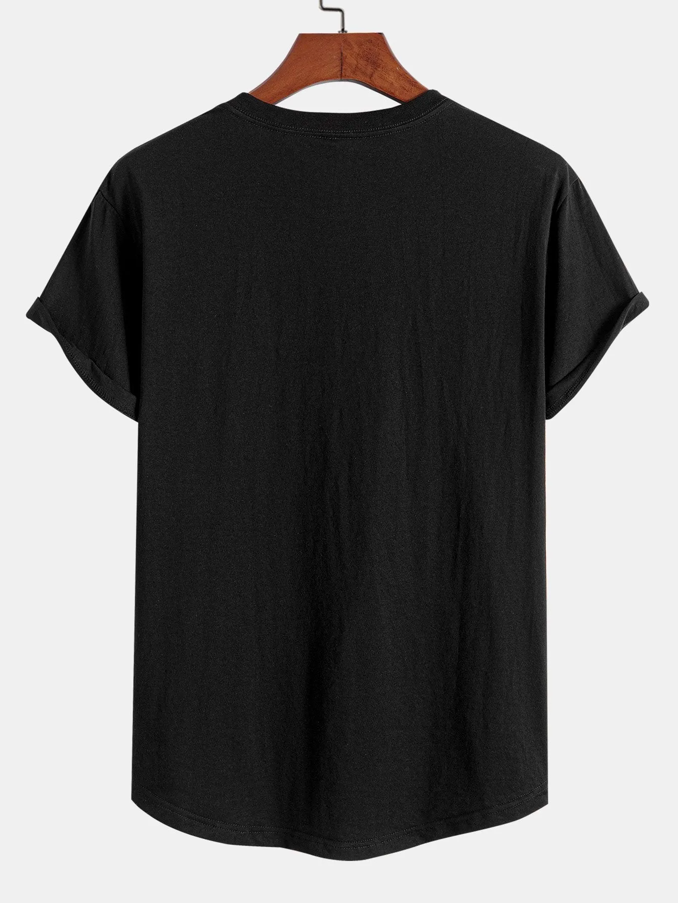 God Created Adam Print Cotton Arc Hem T-Shirt sold by Hoooyi product image thumbnail 2