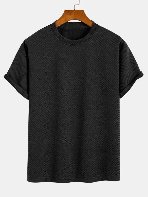 Oversize Stripe Jacquard T-Shirt sold by Hoooyi