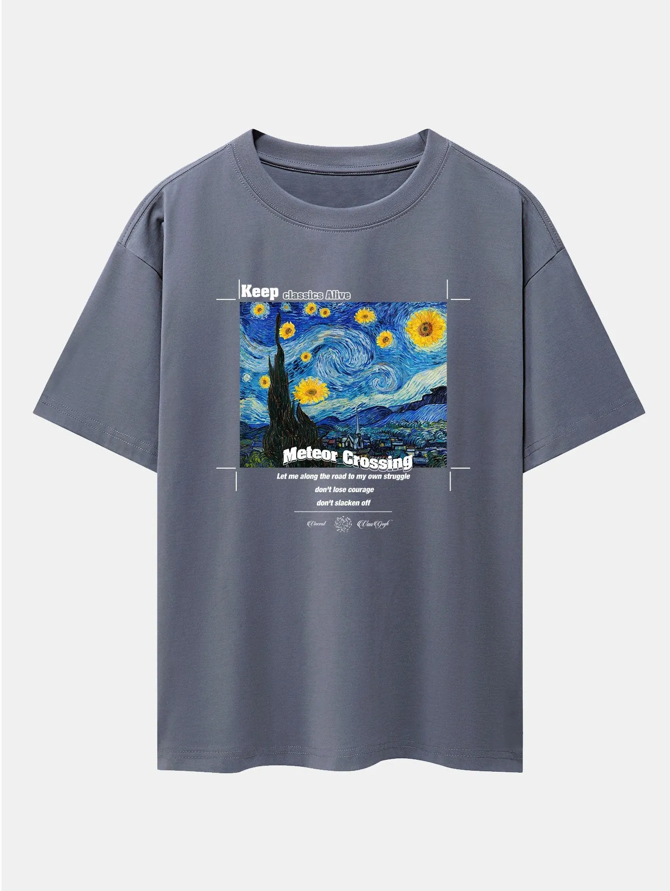 Abstract Painting Print Drop Shoulder Oversize T-Shirt sold by Hoooyi product image thumbnail 4