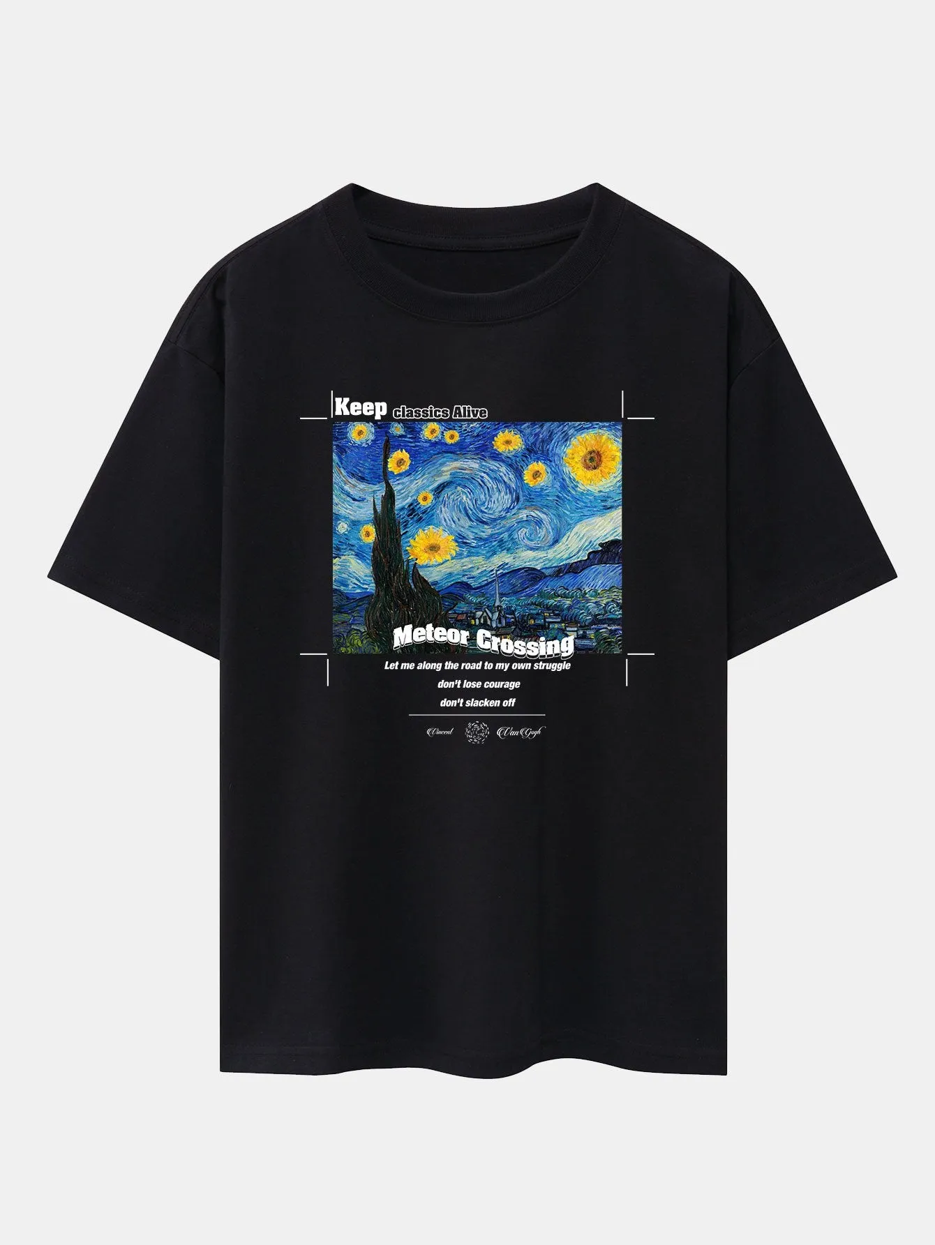 Abstract Painting Print Drop Shoulder Oversize T-Shirt sold by Hoooyi product image thumbnail 2
