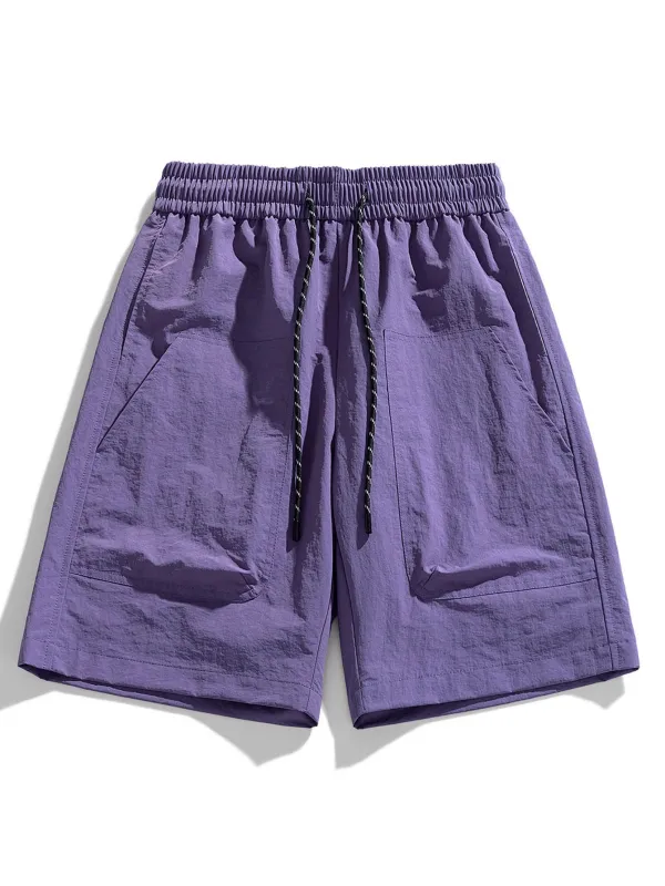 Patch Pocket Drawstring Shorts sold by Hoooyi