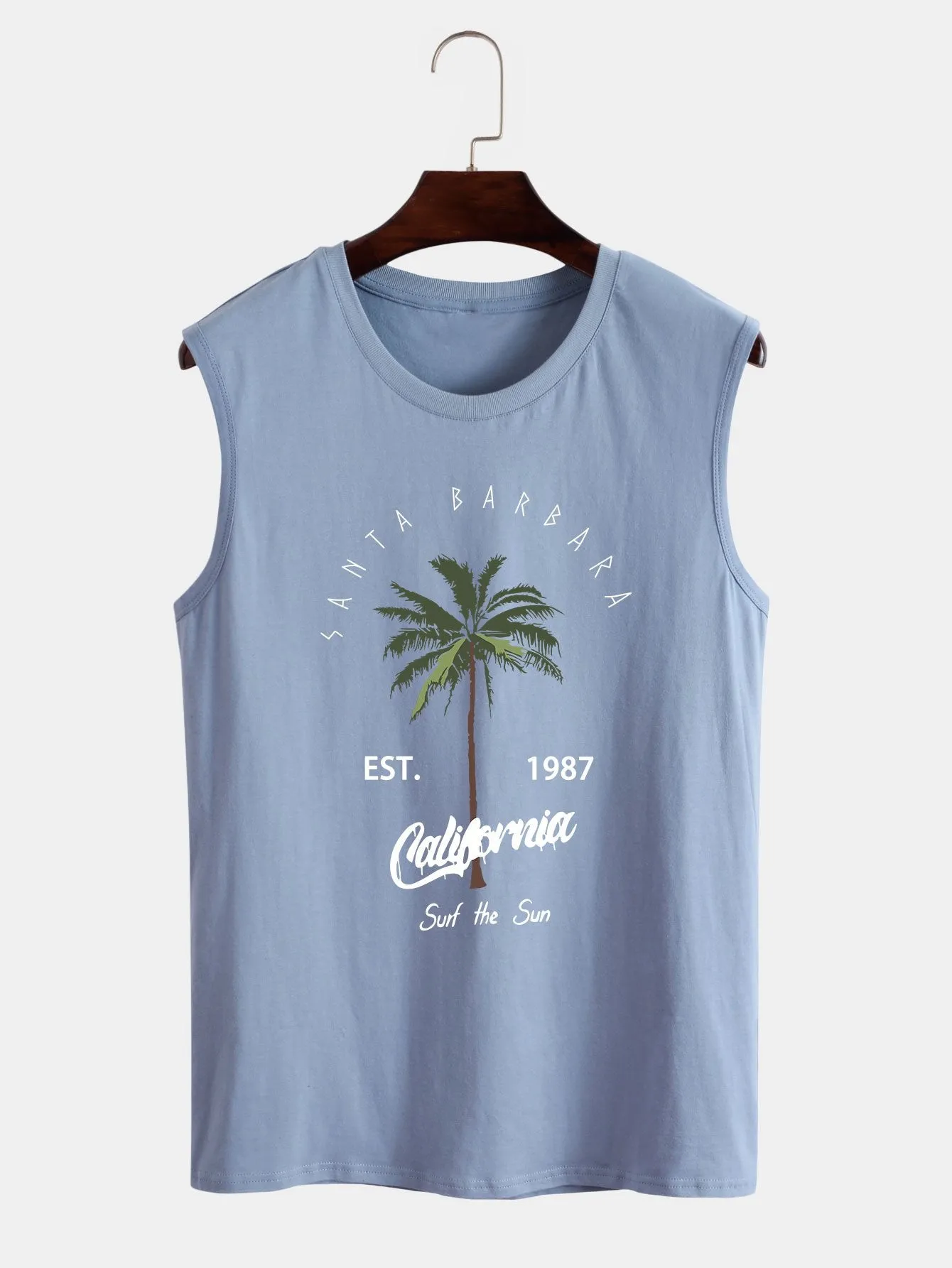 California Palm Tree Print Tank Top sold by Hoooyi product image thumbnail 4