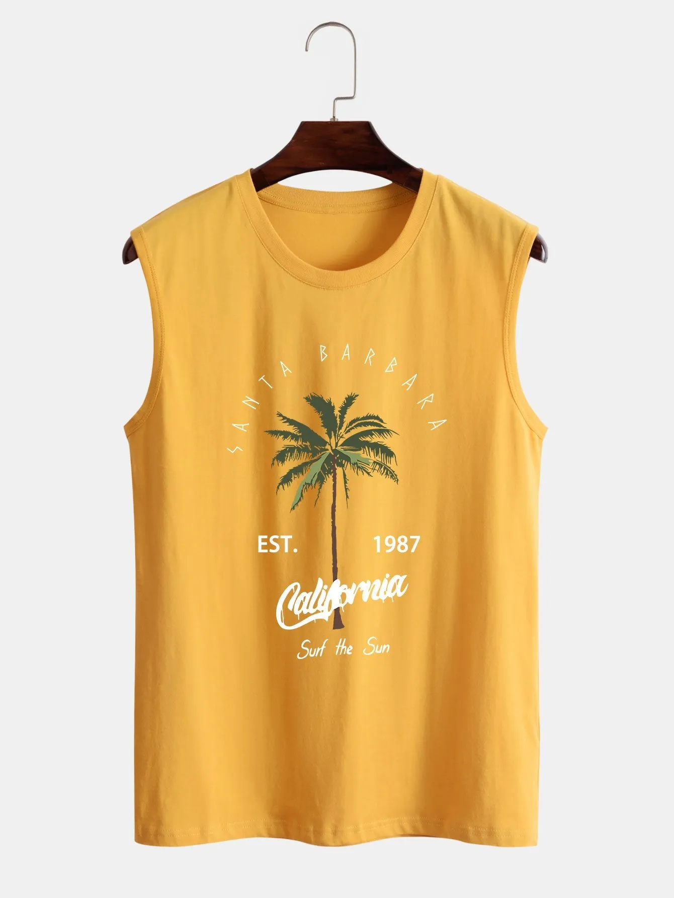 California Palm Tree Print Tank Top sold by Hoooyi product image thumbnail 3