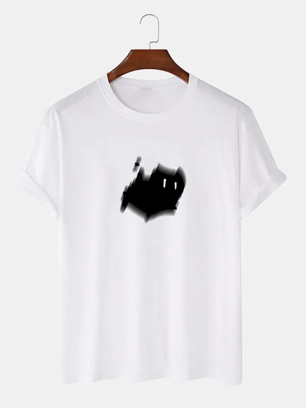 Scared Cat Print T-Shirt made by Hoooyi