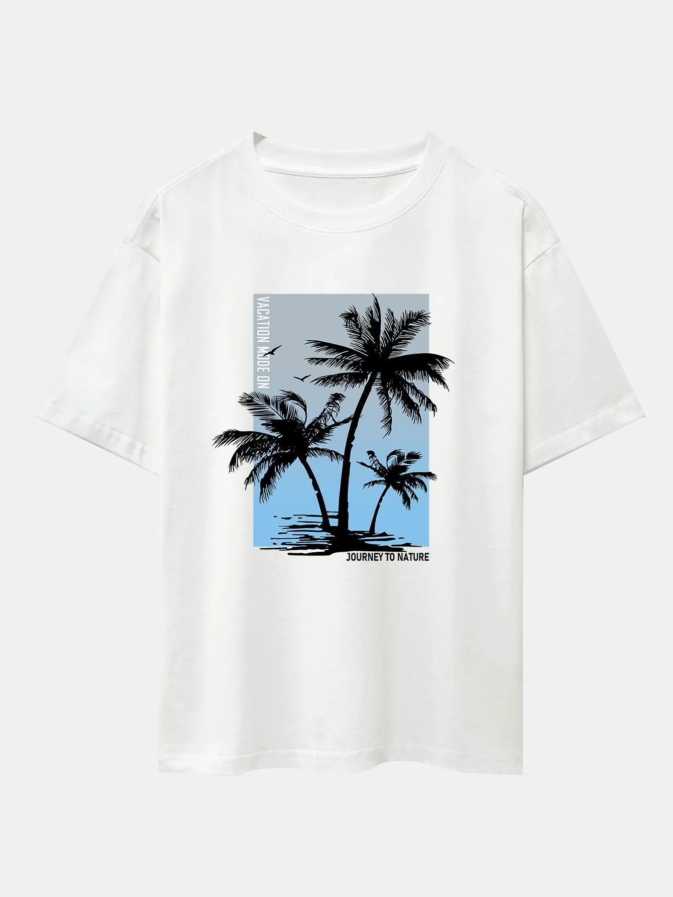 Palm Tree Sky Background Print Oversize T-Shirt & Swim Shorts sold by Hoooyi product image thumbnail 3