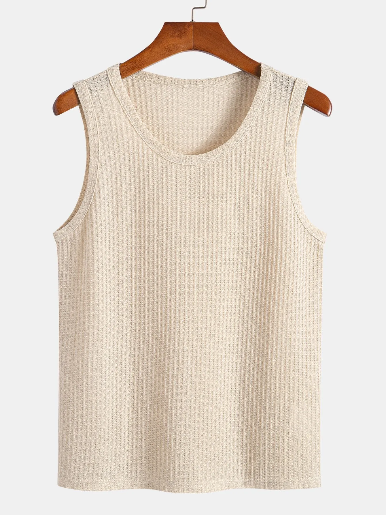 Waffle Knit Tank Top sold by Hoooyi