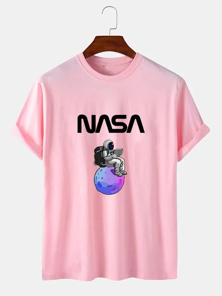 Astronaut Reading Book Print T-Shirt sold by Hoooyi product image thumbnail 5