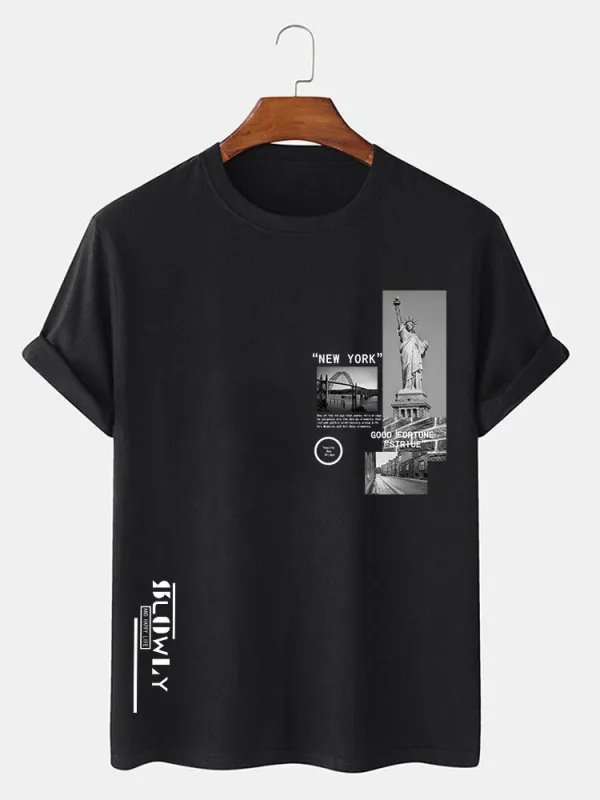 New York Architecture Print T-Shirt sold by Hoooyi