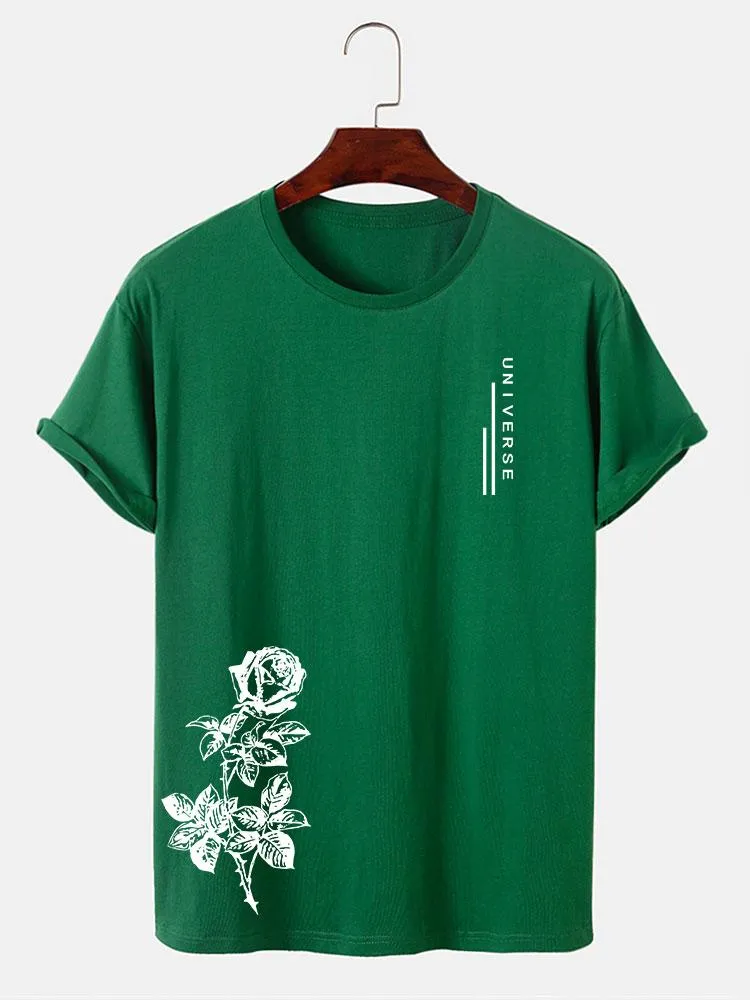 Rose Slogan Print T-Shirt sold by Hoooyi product image thumbnail 3