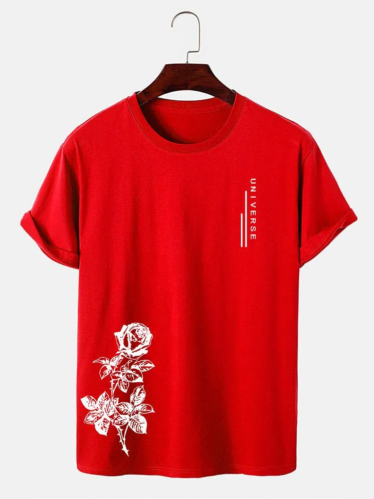 Rose Slogan Print T-Shirt sold by Hoooyi product image thumbnail 4