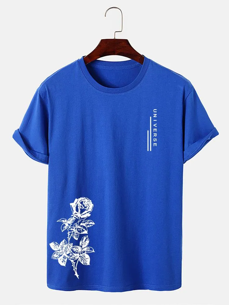 Rose Slogan Print T-Shirt sold by Hoooyi product image thumbnail 5