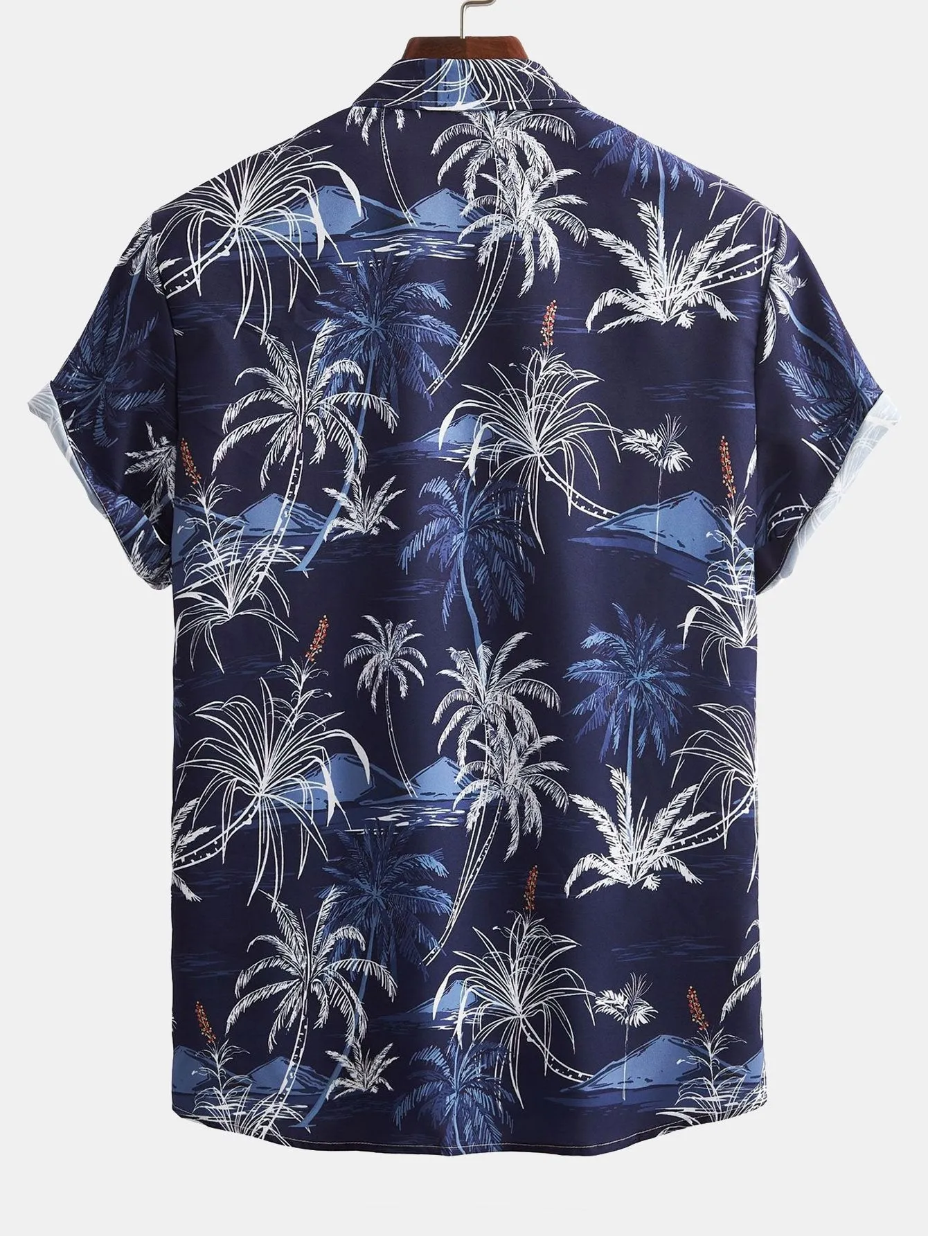 Palm Tree Print Button Up Shirt & Swim Shorts sold by Hoooyi product image thumbnail 4