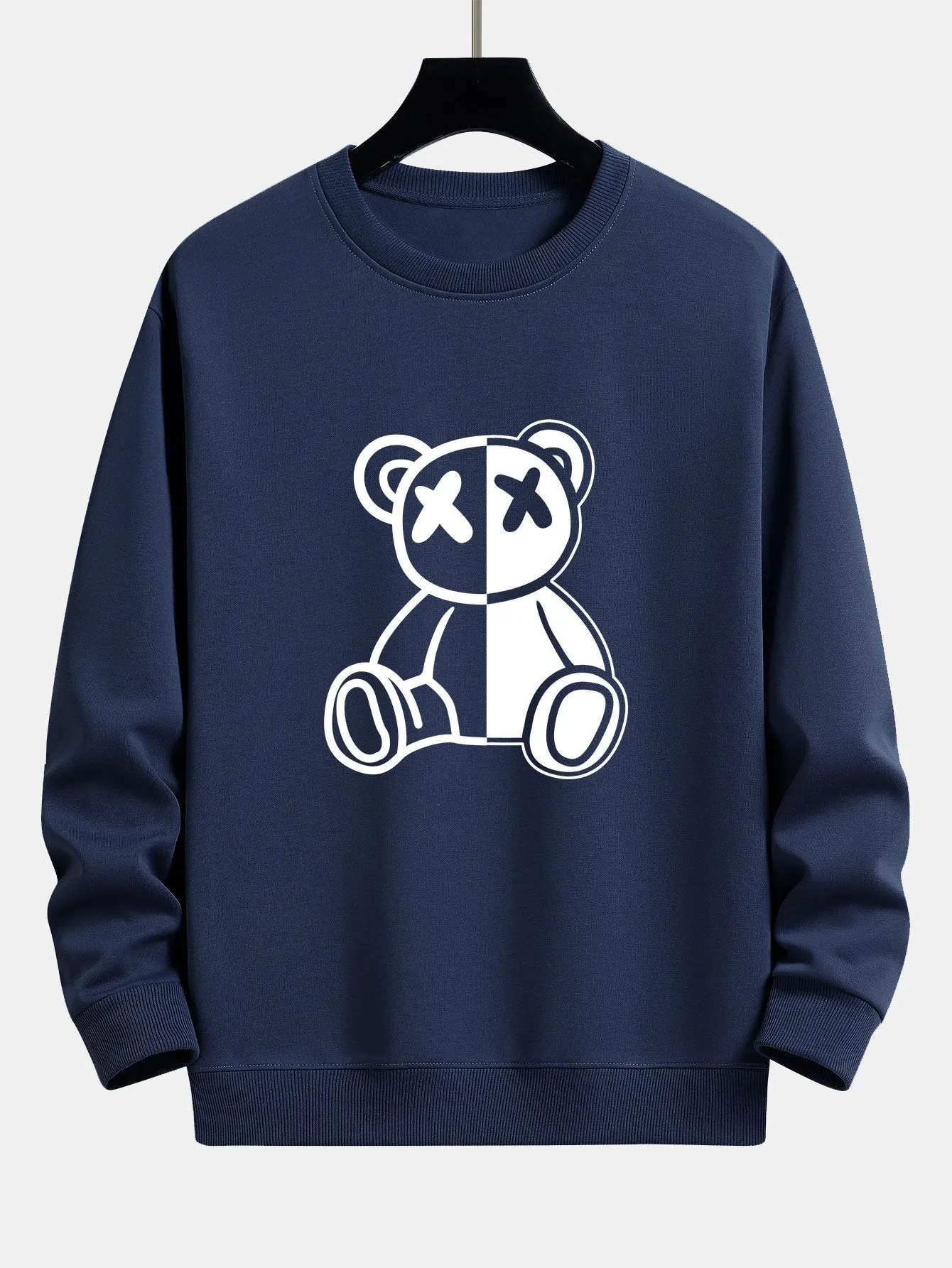 Bear Print Relax Fit Sweatshirt sold by Hoooyi product image thumbnail 2