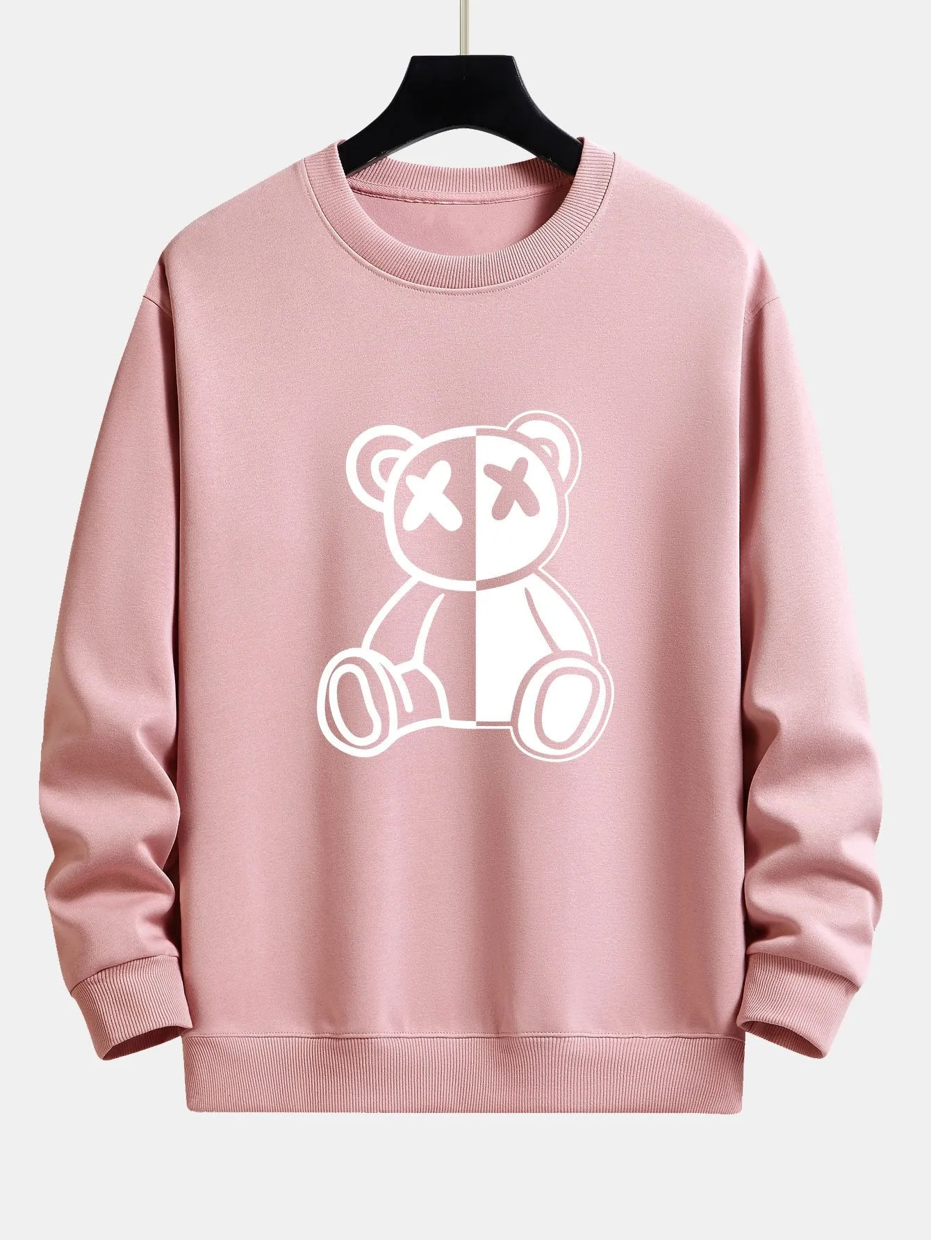 Bear Print Relax Fit Sweatshirt sold by Hoooyi product image thumbnail 4