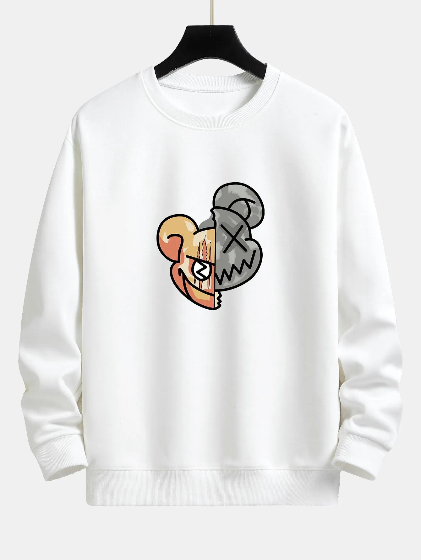 Violent Bear Print Relax Fit Sweatshirt sold by Hoooyi product image thumbnail 3