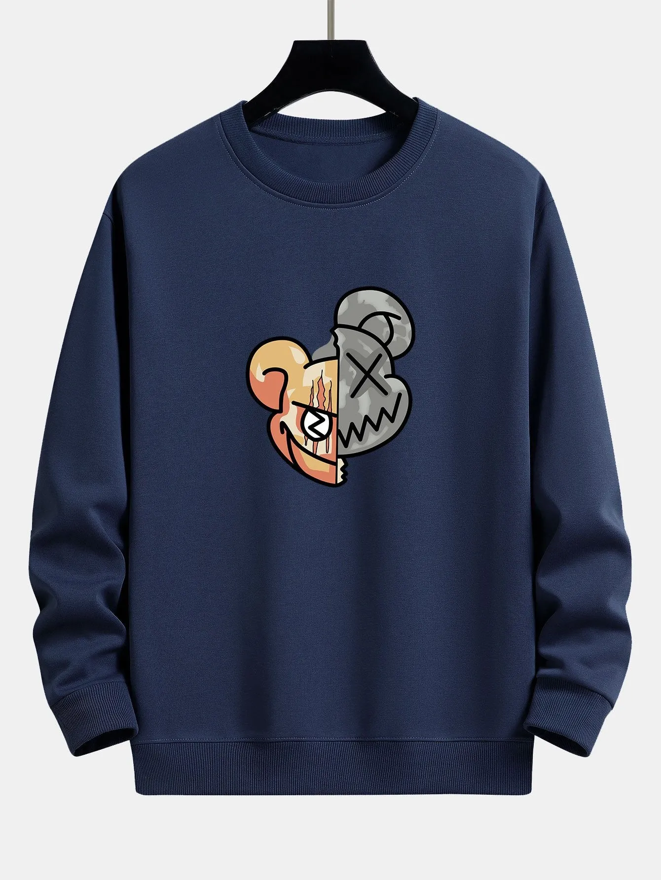 Violent Bear Print Relax Fit Sweatshirt sold by Hoooyi product image thumbnail 4