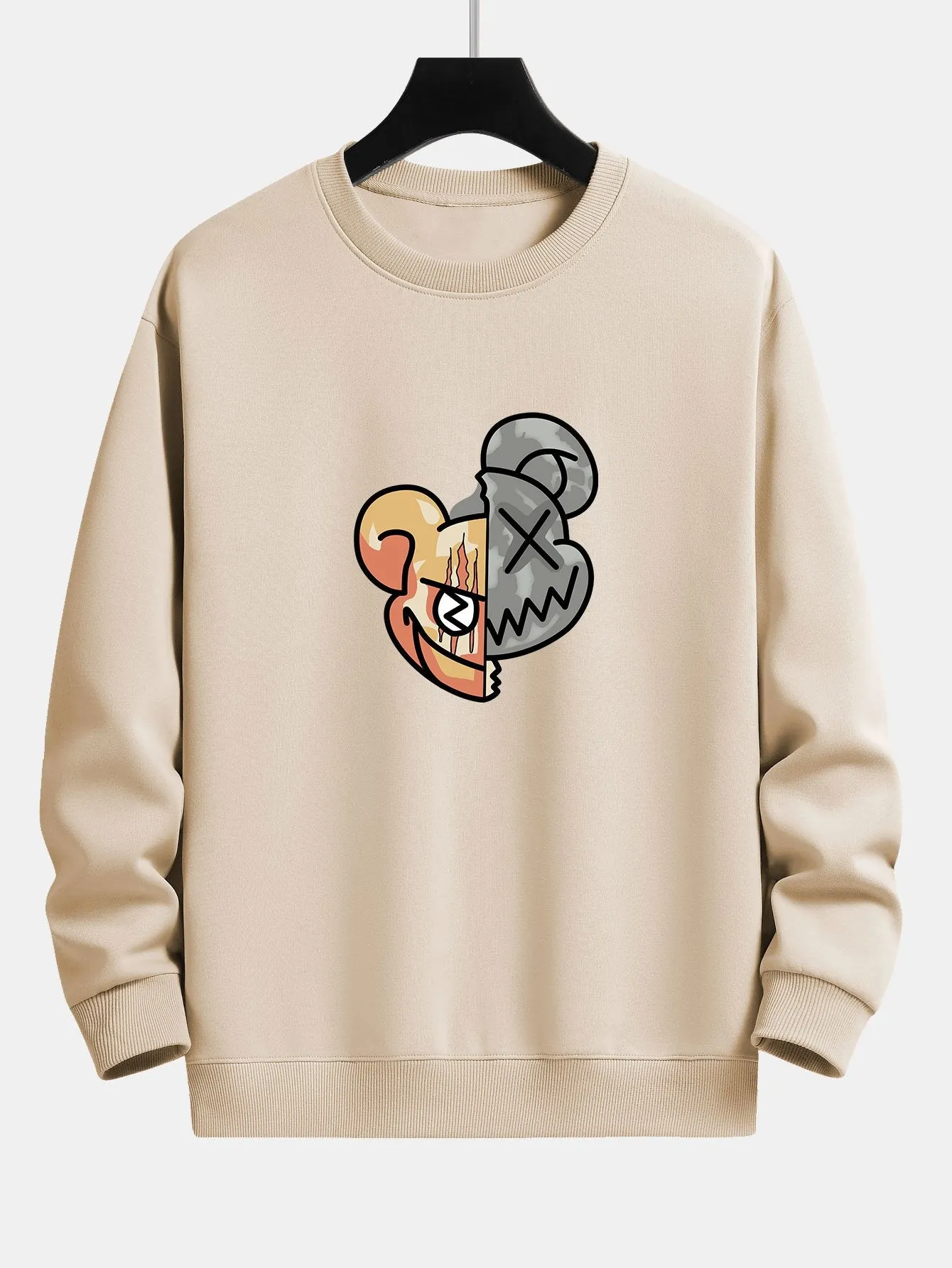 Violent Bear Print Relax Fit Sweatshirt sold by Hoooyi product image thumbnail 2