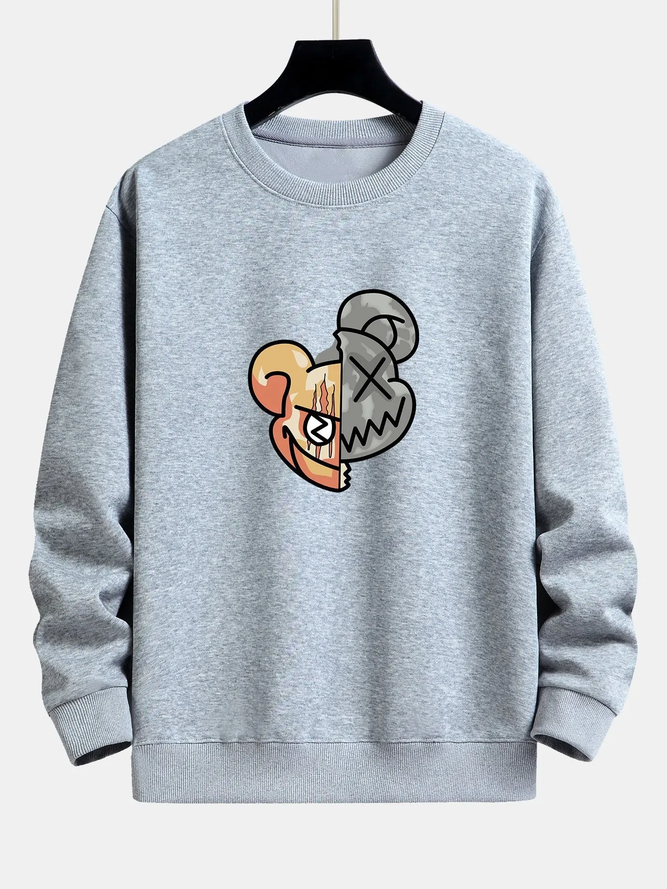 Violent Bear Print Relax Fit Sweatshirt sold by Hoooyi product image thumbnail 5