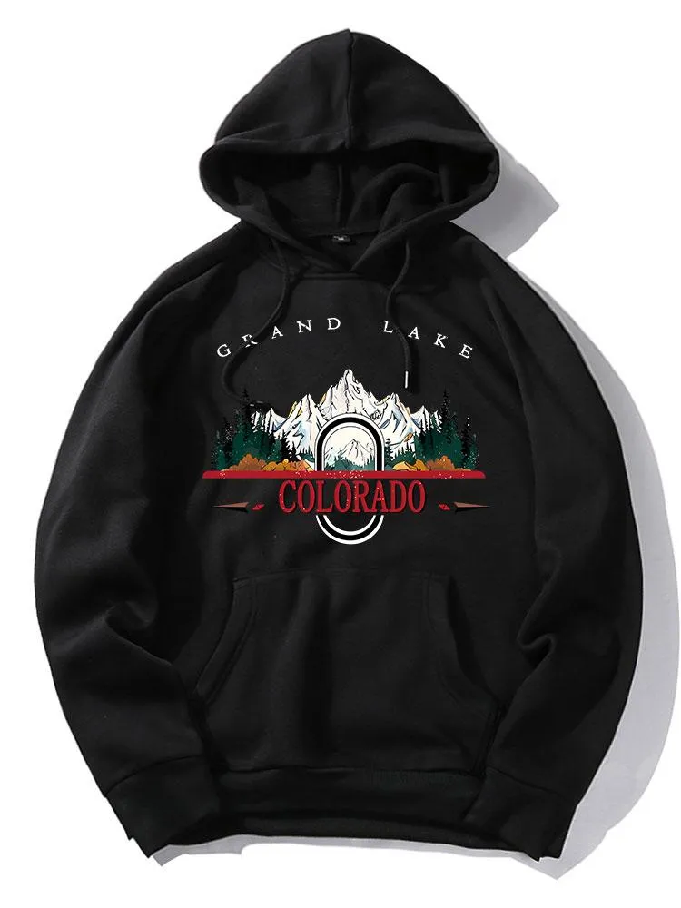 Colorado Mountain Print Hoodie sold by Hoooyi product image thumbnail 3
