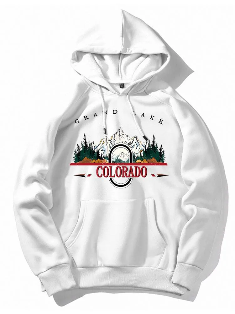 Colorado Mountain Print Hoodie sold by Hoooyi product image thumbnail 2