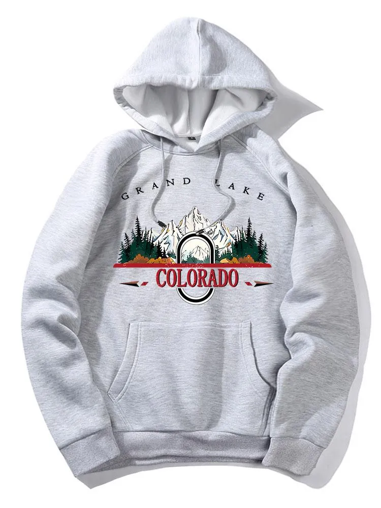 Colorado Mountain Print Hoodie sold by Hoooyi