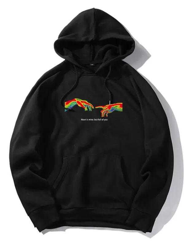 Infrared Hand Print Hoodie made by Hoooyi