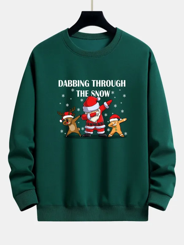 Slogan Santa Print Relax Fit Sweatshirt made by Hoooyi