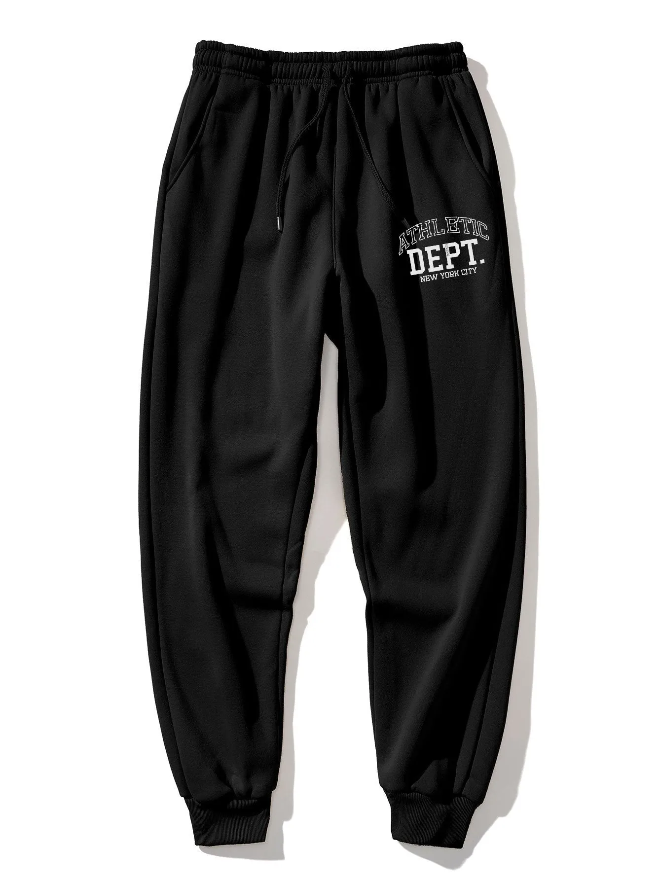Athletic Dept Print Jogger Pants sold by Hoooyi