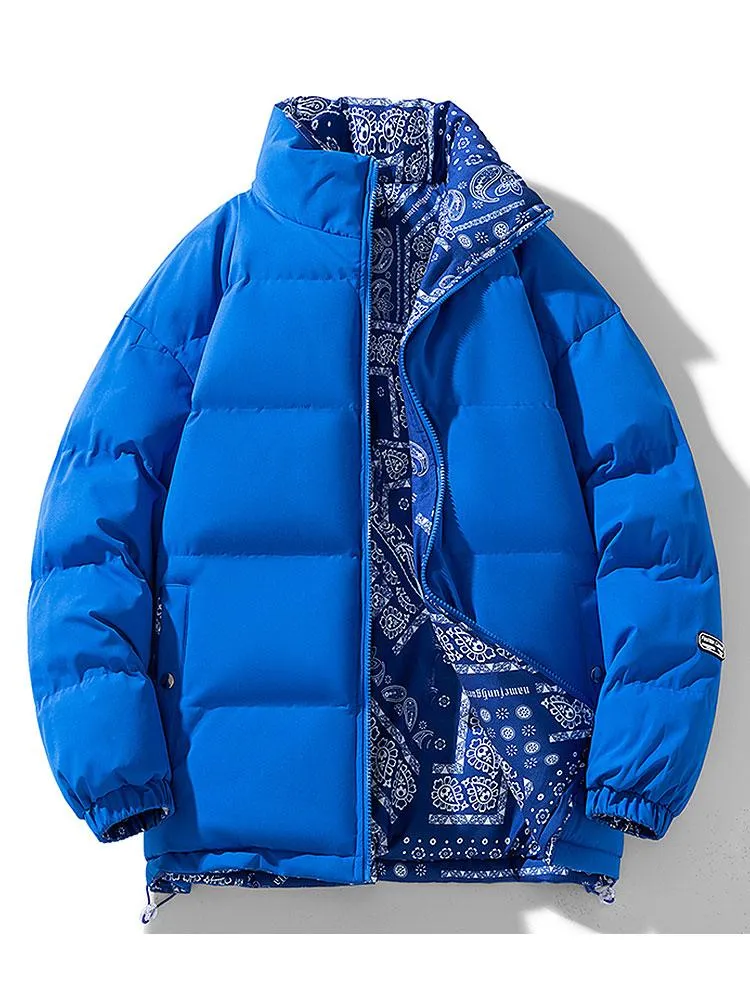 Reversible Paisley Puffer Coat sold by Hoooyi product image thumbnail 4
