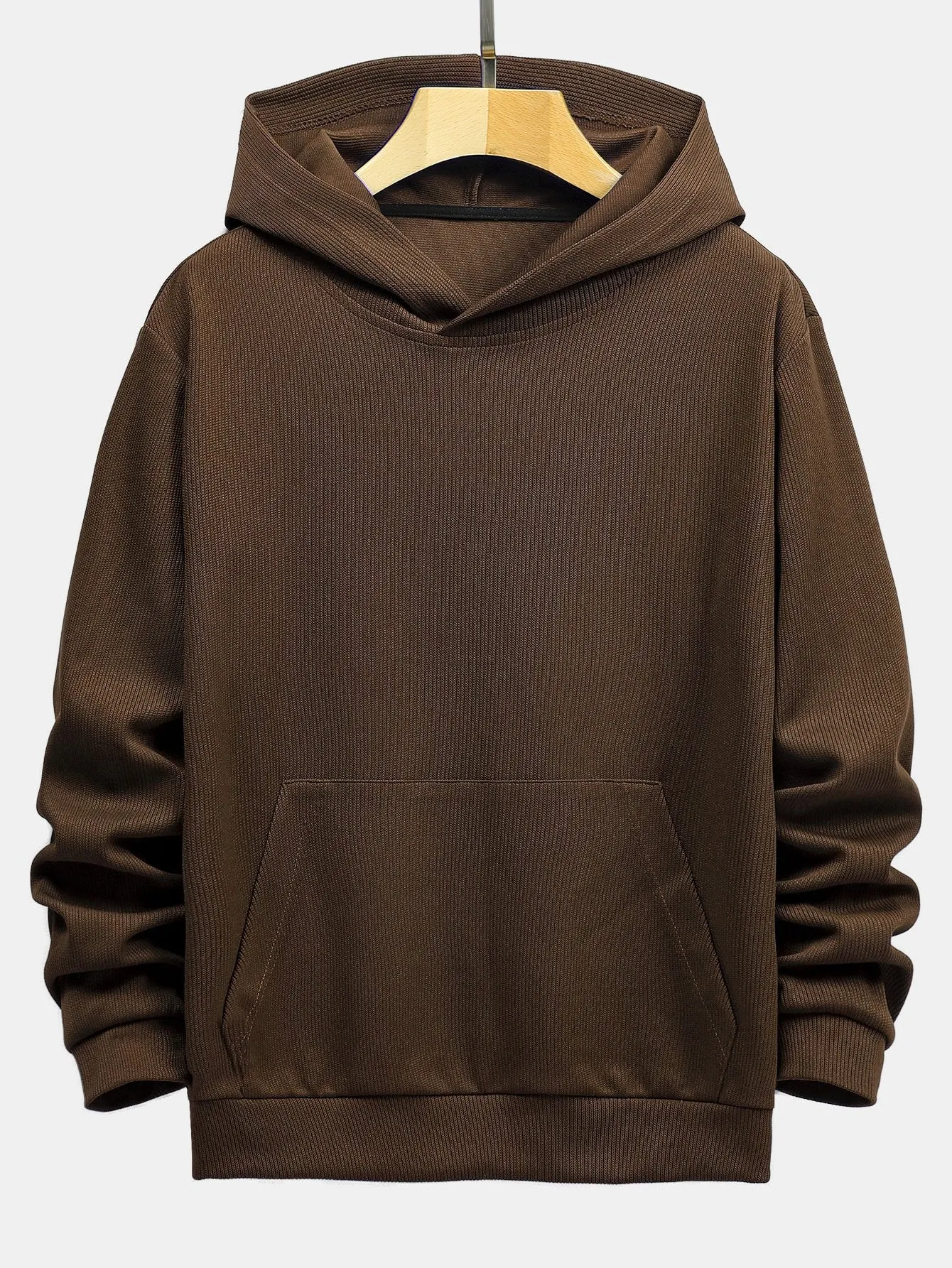 Basic Knitted Ribbed Hoodie sold by Hoooyi product image thumbnail 3