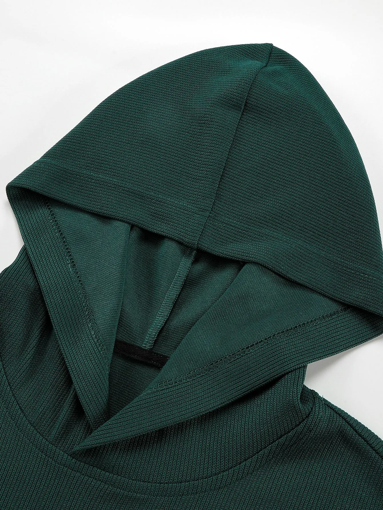 Basic Knitted Ribbed Hoodie sold by Hoooyi product image thumbnail 5