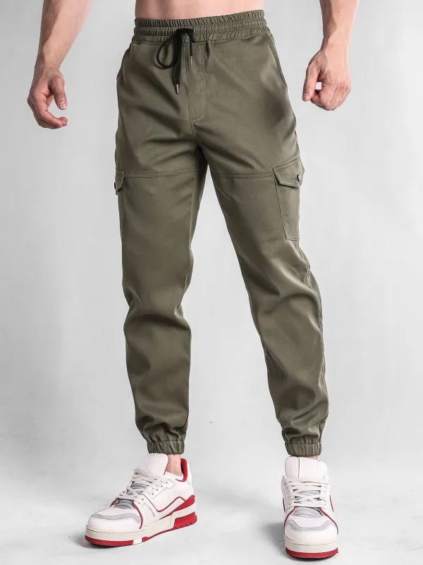 Chino Cargo Jogger Pants sold by Hoooyi